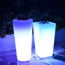 Outdoor LED luminous flower pot /decorative LED flower planter vase lights